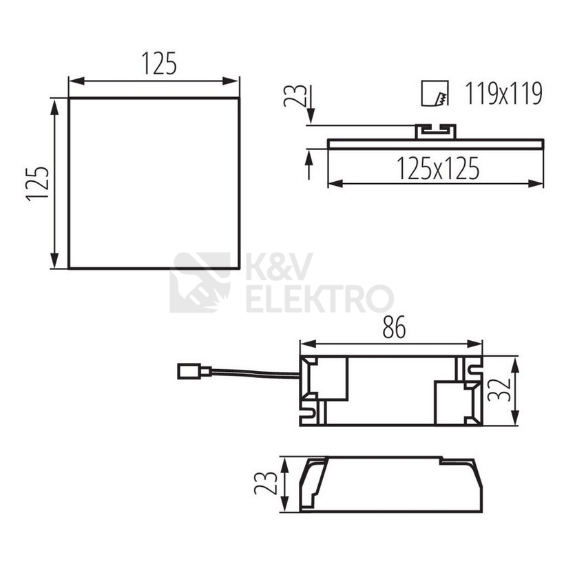 Obrázek produktu Podhledové LED svítidlo Kanlux AREL DL 10W-NW neutrální bílá 29586 14