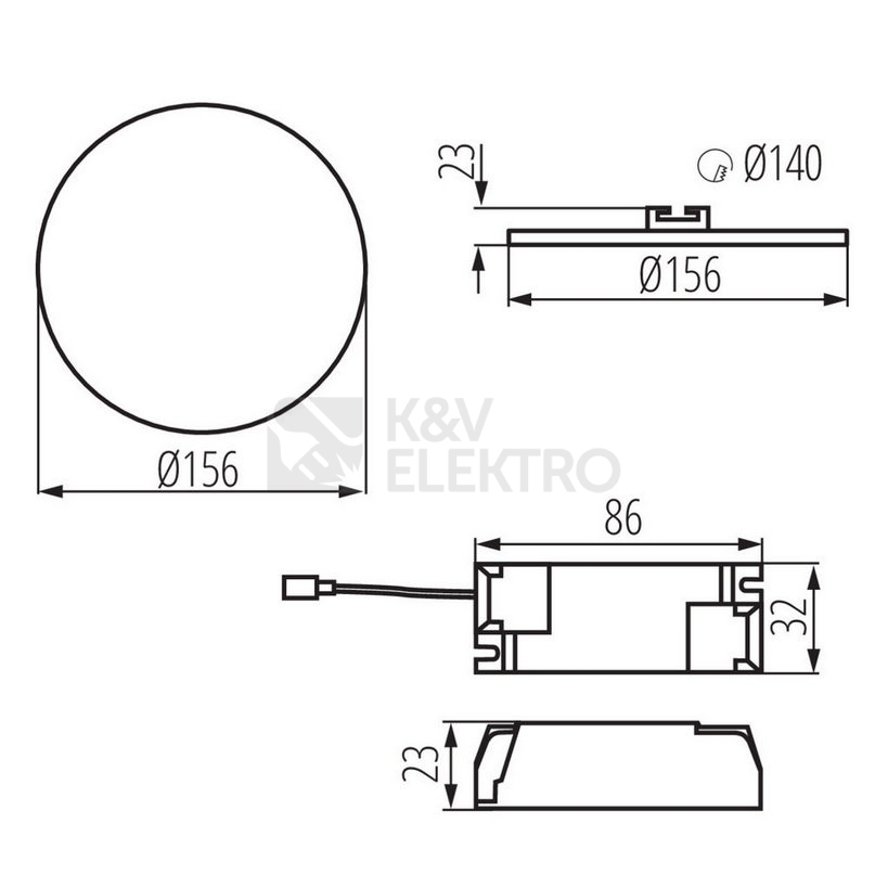 Obrázek produktu Podhledové LED svítidlo Kanlux AREL DO 14W-WW teplá bílá 29589 12