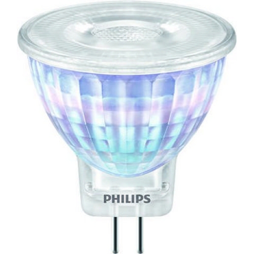 LED žárovka GU4 MR11 Philips LV 2,3W (20W) teplá bílá (2700K), reflektor 12V 36°