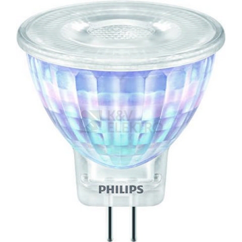 LED žárovka GU4 MR11 Philips LV 2,3W (20W) teplá bílá (2700K), reflektor 12V 36°