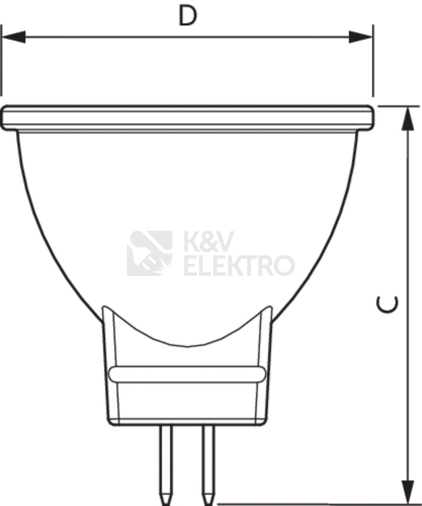 Obrázek produktu LED žárovka GU4 MR11 Philips LV 2,3W (20W) teplá bílá (2700K), reflektor 12V 36° 2