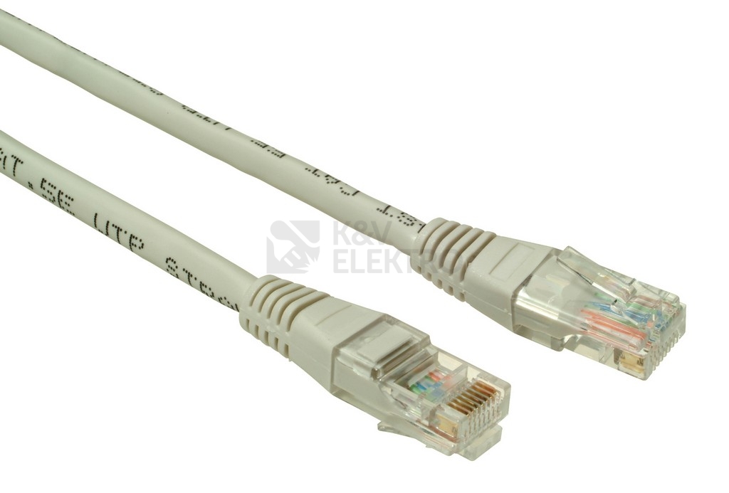 Obrázek produktu Síťový datový kabel Solarix C6-155GY-5MB CAT6 UTP 0,5m (patchkabel) 0