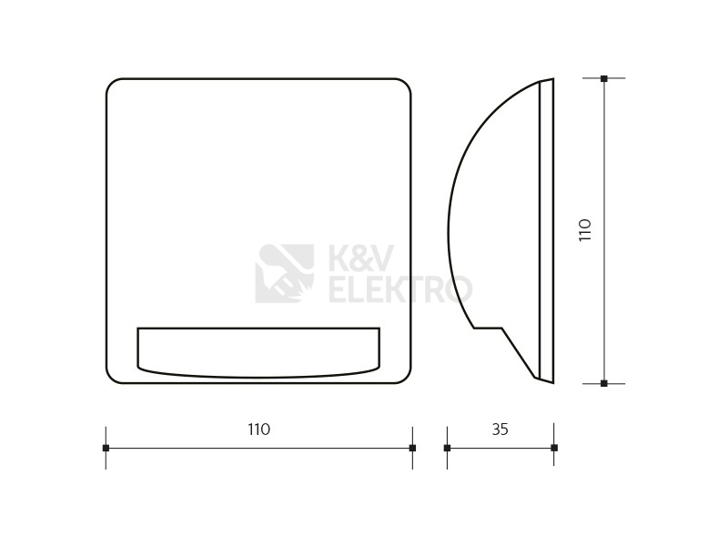 Obrázek produktu Přisazené orientační LED svítidlo 230V Panlux LEON SQUARE stříbrná PN42100022 2