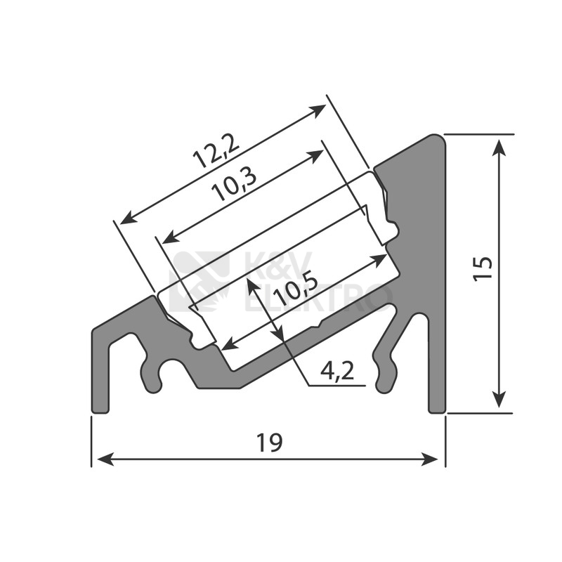 Obrázek produktu Rohový hliníkový profil McLED RN 19x15mm s mléčným difuzorem 2m ML-761.092.02.2 4