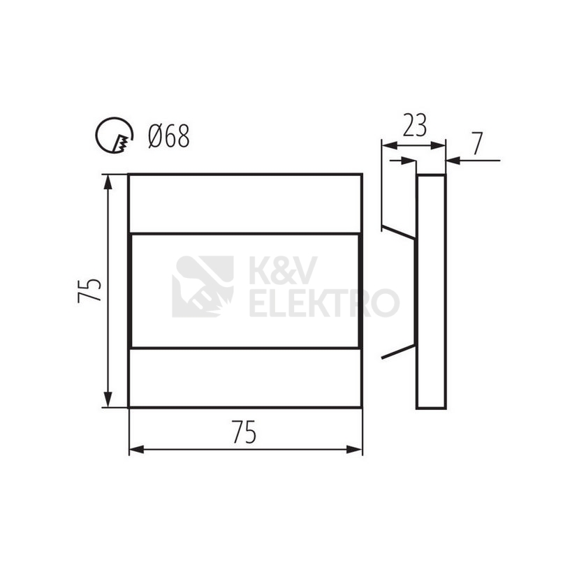 Obrázek produktu Orientační svítidlo 12V Kanlux TERRA LED P68 B-WW CZ 3000K teplá bílá 27089 1