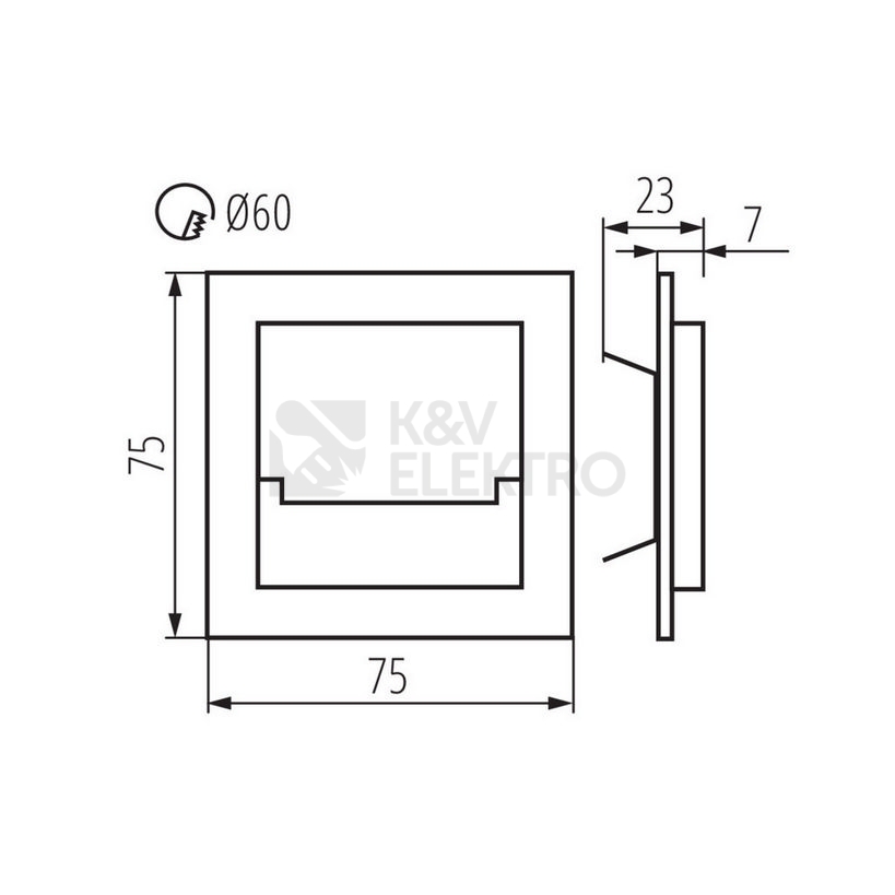 Obrázek produktu Orientační svítidlo 12V Kanlux SABIK MINI LED B-WW 3000K teplá bílá 29855 8