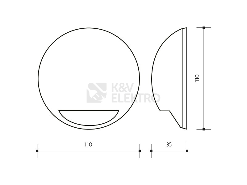 Obrázek produktu Přisazené orientační LED svítidlo 230V Panlux LEON CIRCLE stříbrná PN42100018 2