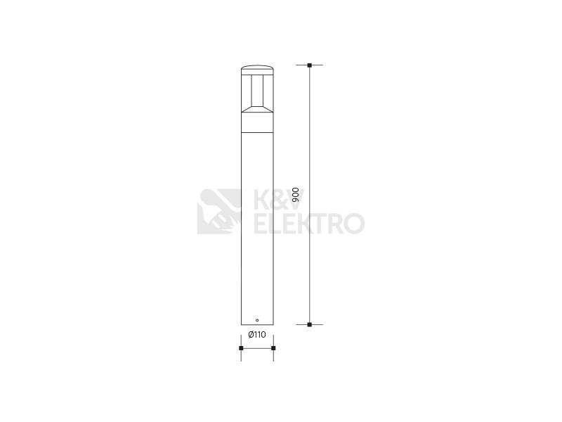 Obrázek produktu Zahradní LED svítidlo Panlux BELLA výška 90cm PN42100025 1