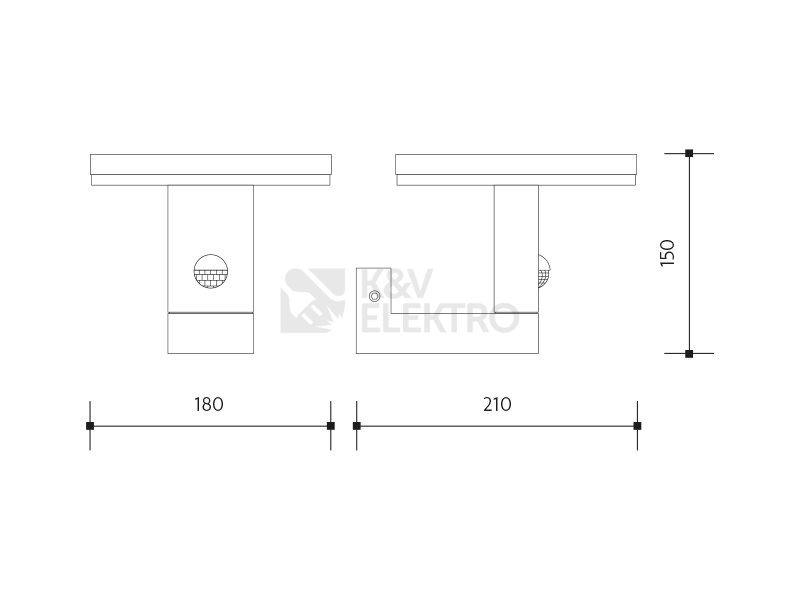 Obrázek produktu Nástěnné LED svítidlo Panlux BARI NS s pohybovým čidlem PN42300010 2