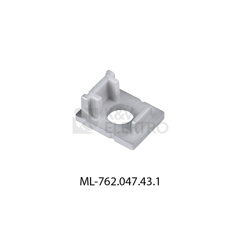 Obrázek produktu Koncovka LED profilu PK2 s otvorem stříbrná McLED ML-762.047.43.1 0