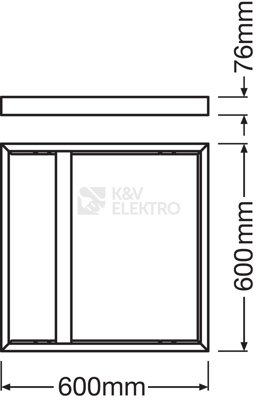 Obrázek produktu Montážní rámeček LEDVANCE SURFACE MOUNT KIT H75 600x600mm 4