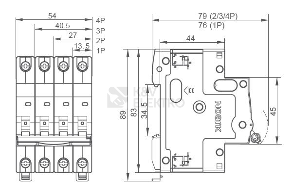 Obrázek produktu Úzký jistič NOARK EX9B40J 1P B6 110723 1