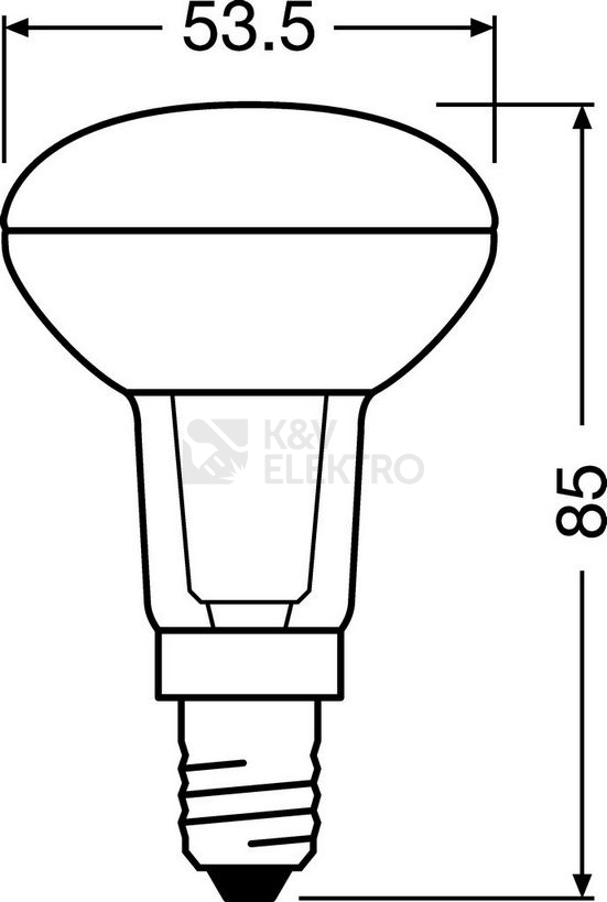 Obrázek produktu LED žárovka E14 Osram R50 4,3W (60W) teplá bílá (2700K), reflektor 36° 1