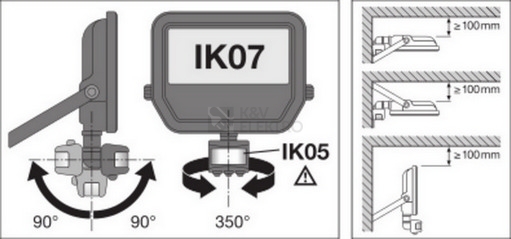 Obrázek produktu  LED reflektor s pohybovým čidlem LEDVANCE FLOODLIGHT černý 20W 2400lm 4000K neutrální bílá IP65 4