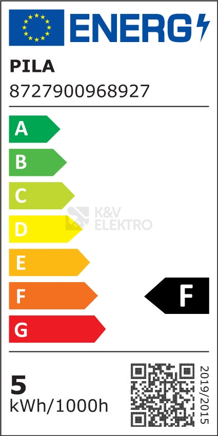 Obrázek produktu LED žárovka E27 PILA A60 FR 5W (40W) neutrální bílá (4000K) 1