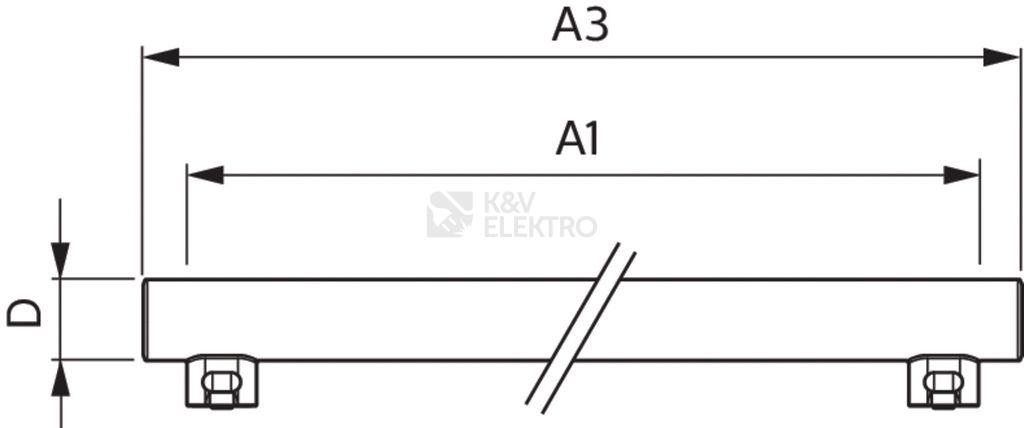 Obrázek produktu  Lineární LED žárovka Philips 30cm S14s 2,2W (35W) teplá bílá 2