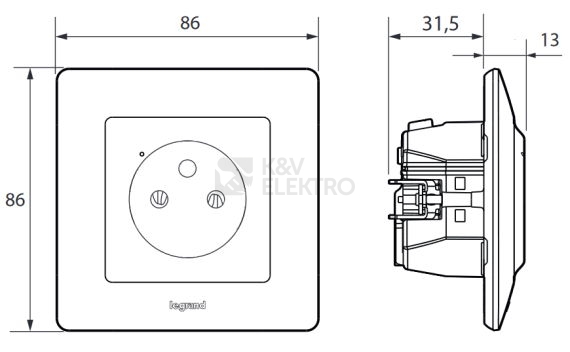 Obrázek produktu Legrand Valena Life with Netatmo zásuvka bílá 752193 2