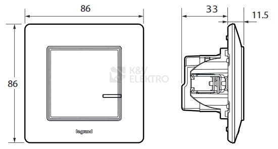 Obrázek produktu Legrand Valena Life with Netatmo spínač/stmívač hliník 752384 1