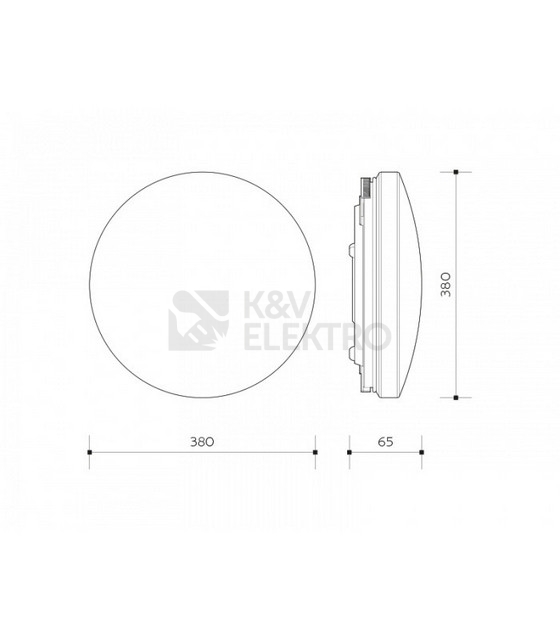 Obrázek produktu LED svítidlo 25W PLAFON CIRCLE 2700K/4000K/6500K krokově stmívatelné LEDMED LM31100001 3