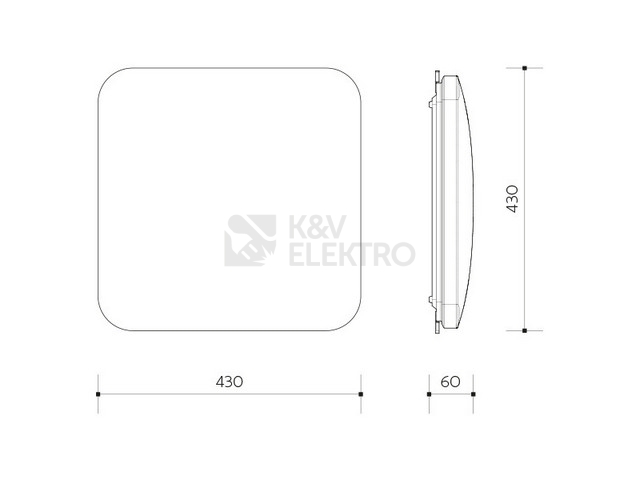 Obrázek produktu LED svítidlo 35W PLAFON SQUARE 2700K/4000K/6500K krokově stmívatelné LEDMED LM31100004 3