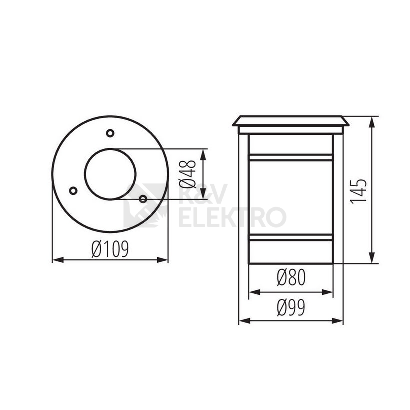 Obrázek produktu Nájezdové svítidlo Kanlux BERG DL-10O GU10-LED IP67 07172 8