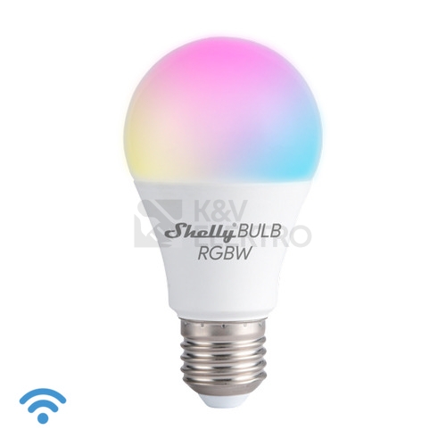 Obrázek produktu  Chytrá LED žárovka E27 Shelly DUO RGBW (3000-6500K) 9W (60W) WiFi stmívatelná 0