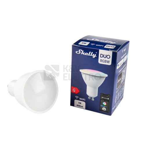 Obrázek produktu  Chytrá LED žárovka GU10 PAR16 Shelly DUO RGBW (3000-6500K) 5W (50W) WiFi stmívatelná, reflektor 120° 2