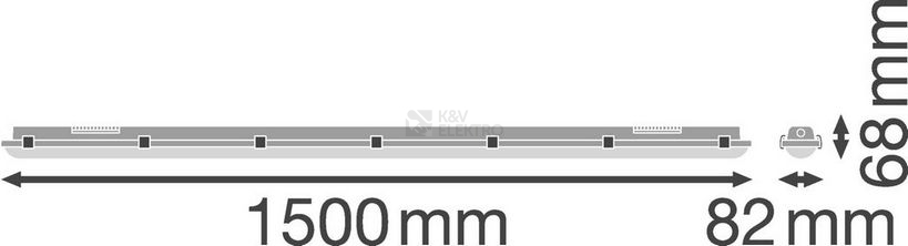 Obrázek produktu Zářivka LEDVANCE Damp Proof 1500mm 58W/4000K neutrální bílá IP65 10