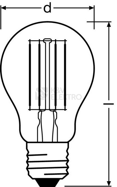 Obrázek produktu  LED žárovka E27 OSRAM Filament PARATHOM CLA FIL 7,5W (75W) teplá bílá (2700K) 1