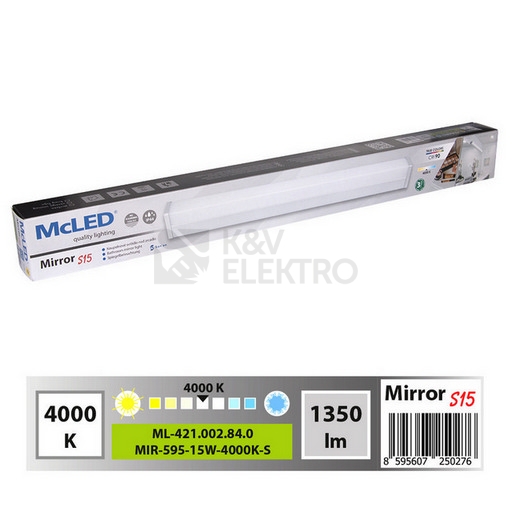 Obrázek produktu LED svítidlo McLED Mirror S15 15W 4000K IP44 ML-421.002.84.0 8