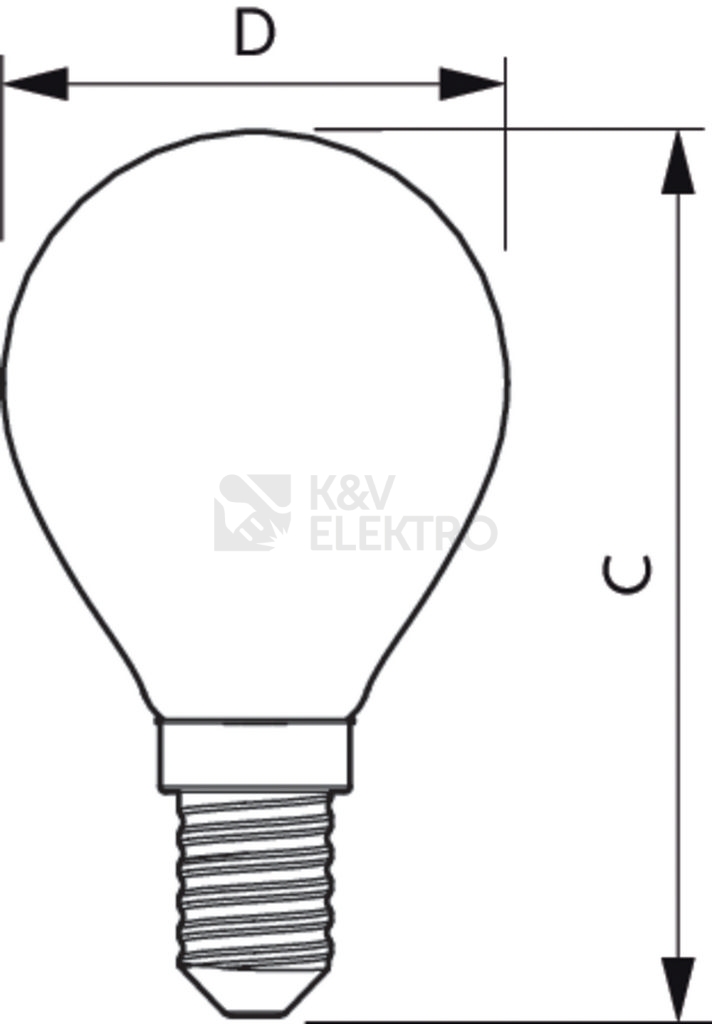 Obrázek produktu LED žárovka E14 Philips CP P45 FR 4,3W (40W) teplá bílá (2700K) 2