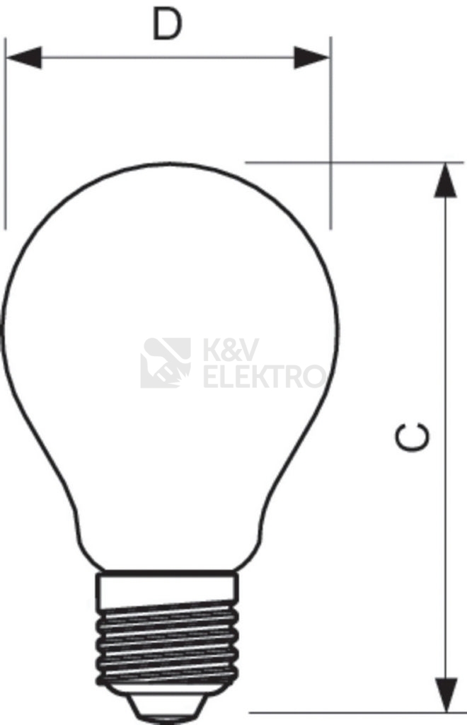 Obrázek produktu LED žárovka E27 Philips Classic Filament A60 7W (60W) teplá bílá (2700K) 2