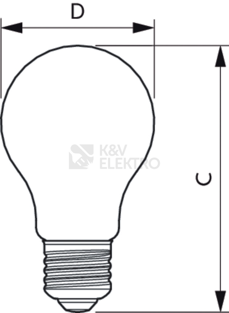 Obrázek produktu LED žárovka E27 Philips Classic Filament A60 4,3W (40W) teplá bílá (2700K) 2