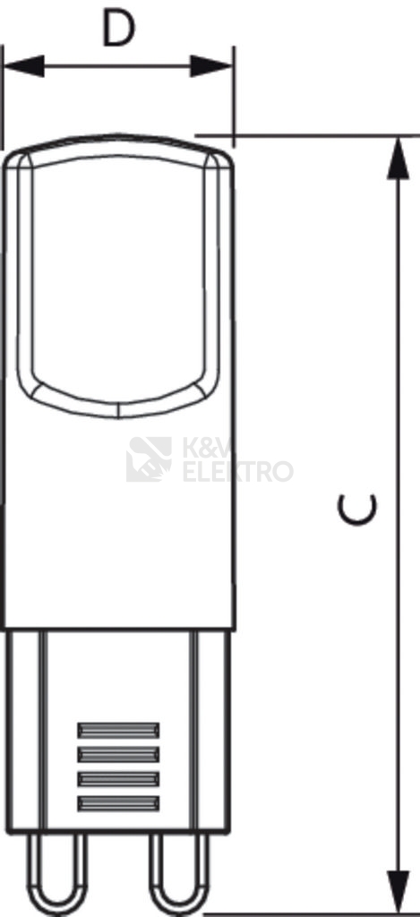 Obrázek produktu LED žárovka G9 Philips CP 2W (25W) teplá bílá (2700K) 2