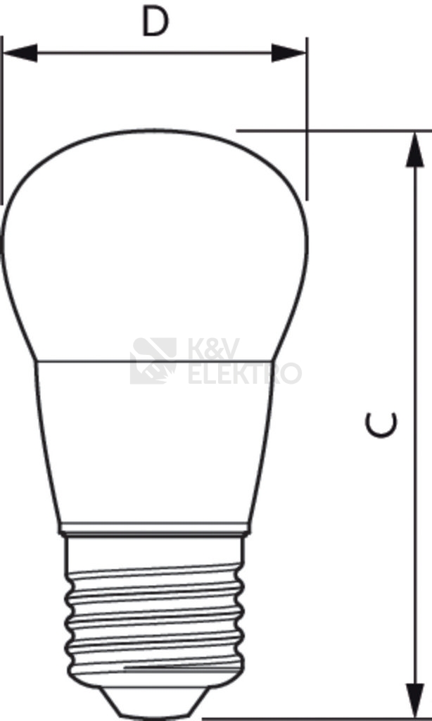 Obrázek produktu LED žárovka E27 Philips P45 FR 2,8W (25W) teplá bílá (2700K) 2