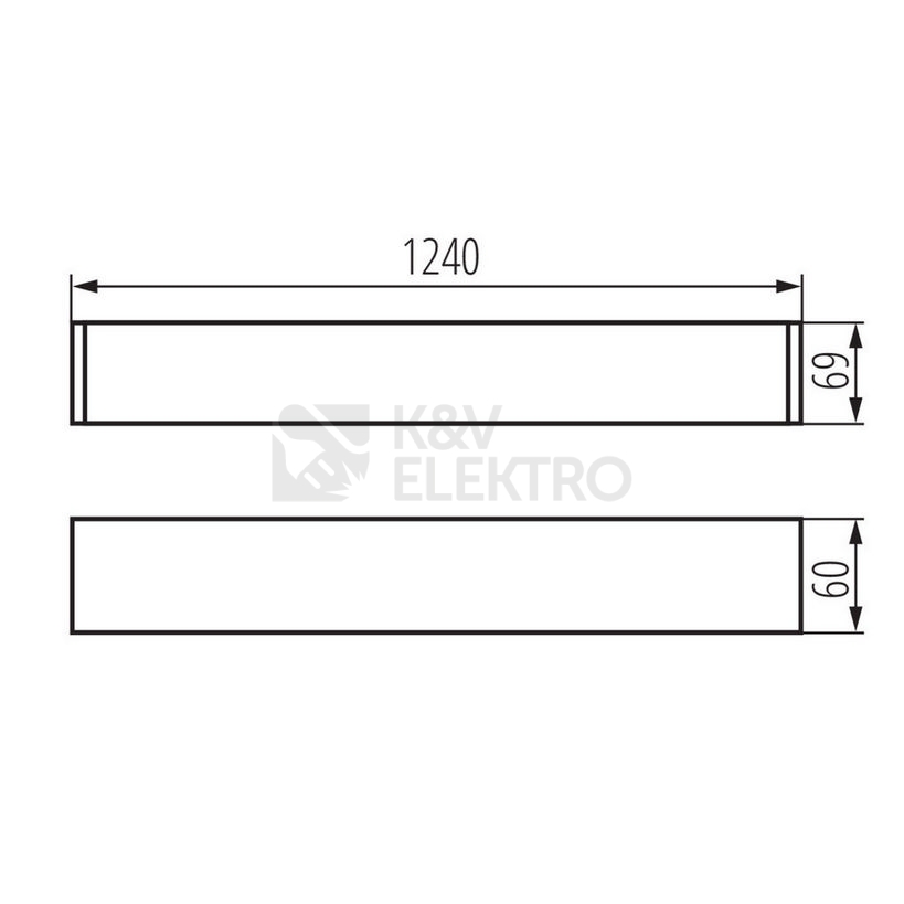 Obrázek produktu Svítidlo pro LED trubice T8 Kanlux ALIN 1X120-W-NT 27419 1