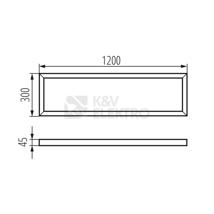 Obrázek produktu Montážní rámeček pro LED panel Kanlux BRAVO ADTR 12030 B 27614 1