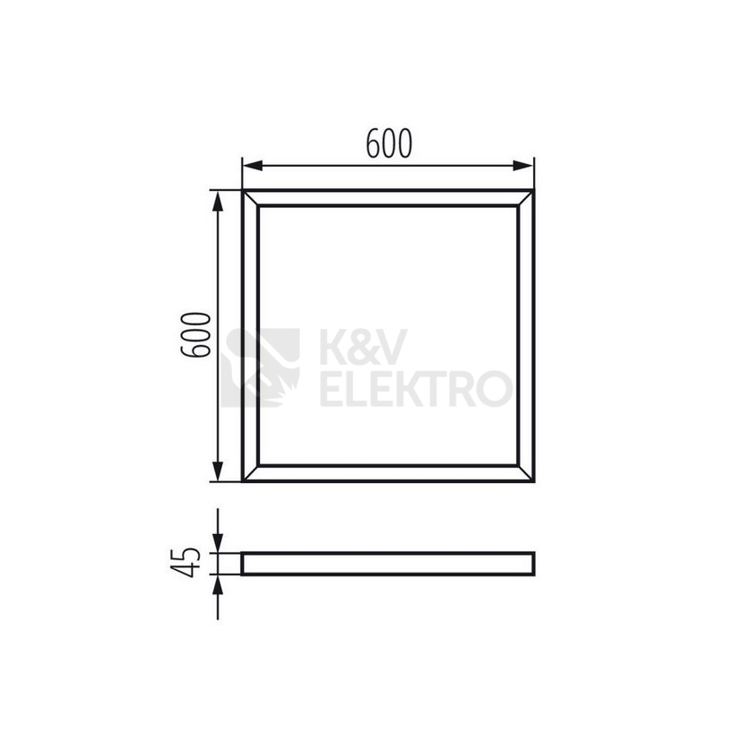 Obrázek produktu Montážní rámeček pro LED panel Kanlux BRAVO ADTR 6060 B 27615 1