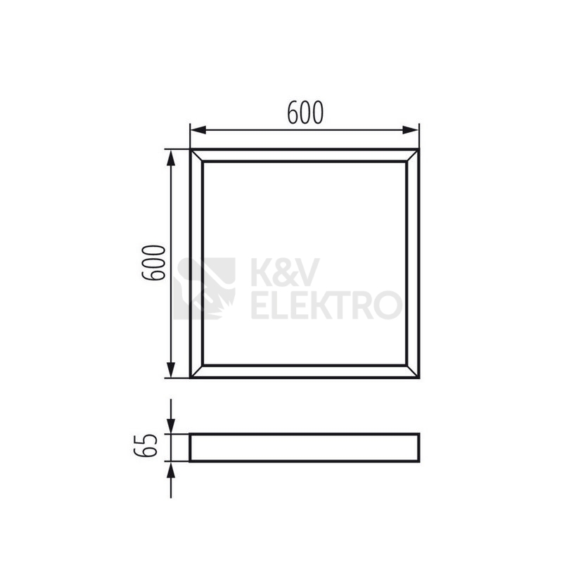 Obrázek produktu Montážní rámeček pro LED panel Kanlux BRAVO ADTR-H 6060 B 29845 1