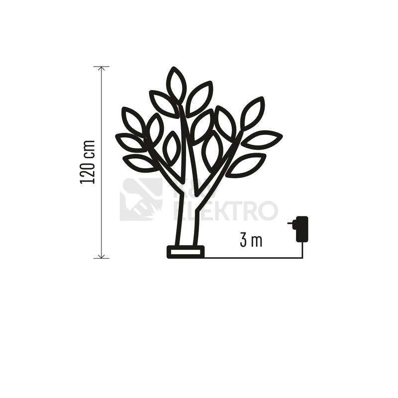 Obrázek produktu VANOCE LED STROMEK 120CM IP44 WW DCTW13 6