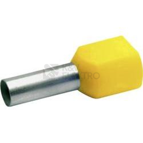 Lisovací dutinky dvojité žluté DD 1,0-10 průřez 1mm2 délka 10mm (500ks)