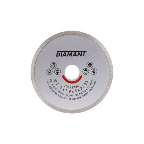 Kotouč diamantový DIAMANT 125x1,9x22,2mm plný 21012