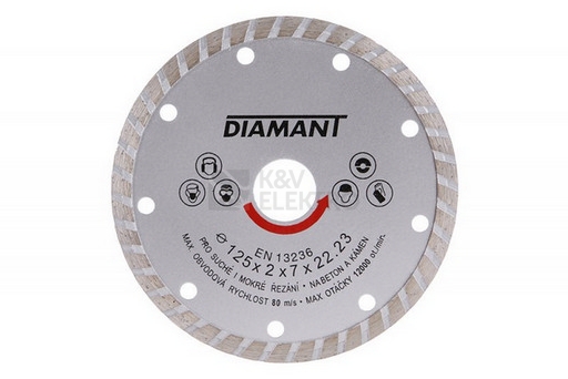 Obrázek produktu Kotouč diamantový DIAMANT 125x2x22,2mm FESTA TURBO 21140 0