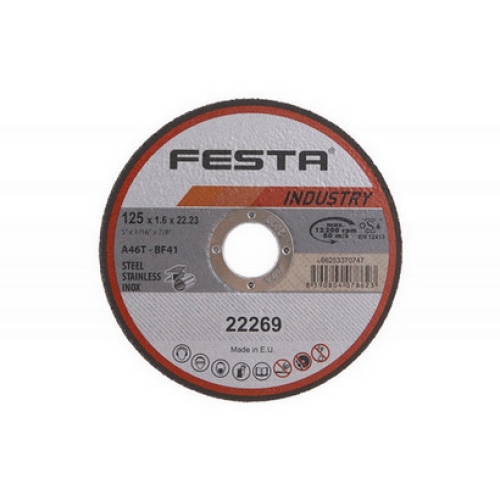 Kotouč řezný FESTA INDUSTRY na kov 125x1,6x22,2mm 22269