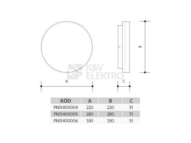 Obrázek produktu LED svítidlo Panlux EVA 280 PN31400005 s přepínačem výkonu a teploty světla 3