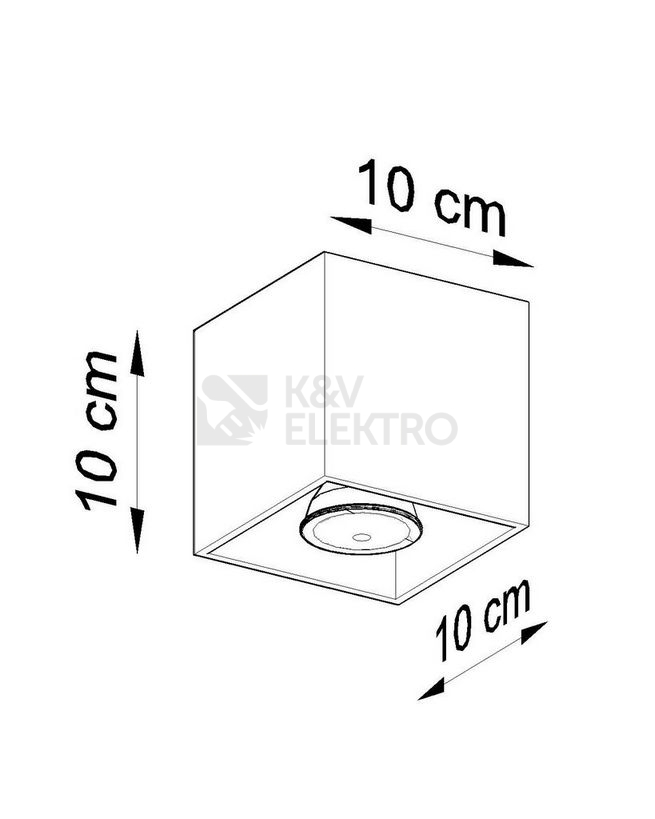 Obrázek produktu Stropní svítidlo SOLLUX Quad 1 GU10 1x40W bez zdroje SL.0024 šedá 3