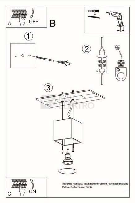 Obrázek produktu Stropní svítidlo SOLLUX Quad 1 GU10 1x40W bez zdroje SL.0024 šedá 4