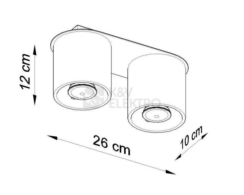 Obrázek produktu Stropní svítidlo SOLLUX Orbis 2 GU10 2x40W bez zdroje SL.0054 černá 3