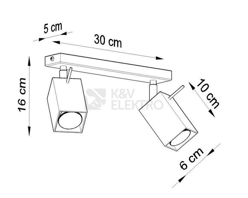 Obrázek produktu Bodové svítidlo SOLLUX Merida 2 GU10 2x40W bez zdroje SL.0100 černá 3