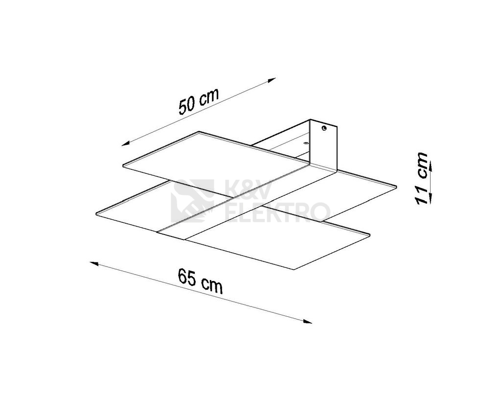 Obrázek produktu Stropní svítidlo SOLLUX Massimo E27 2x60W bez zdroje SL.0188 3